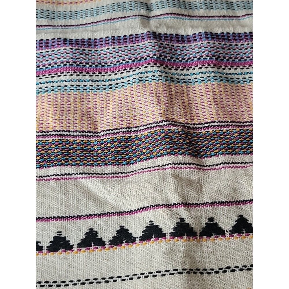 World Market 100% Cotton Multi Color Boho placemats 13x19" Lot Of 4